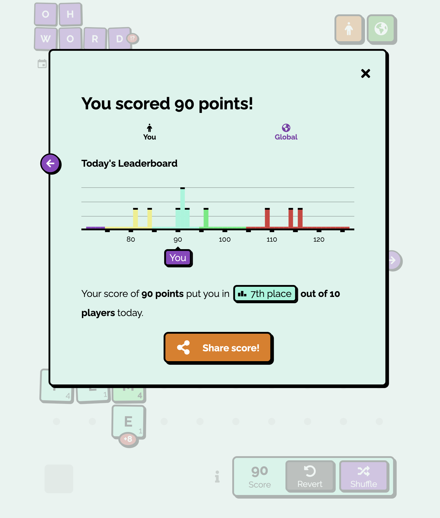 OhWord!? leaderboard