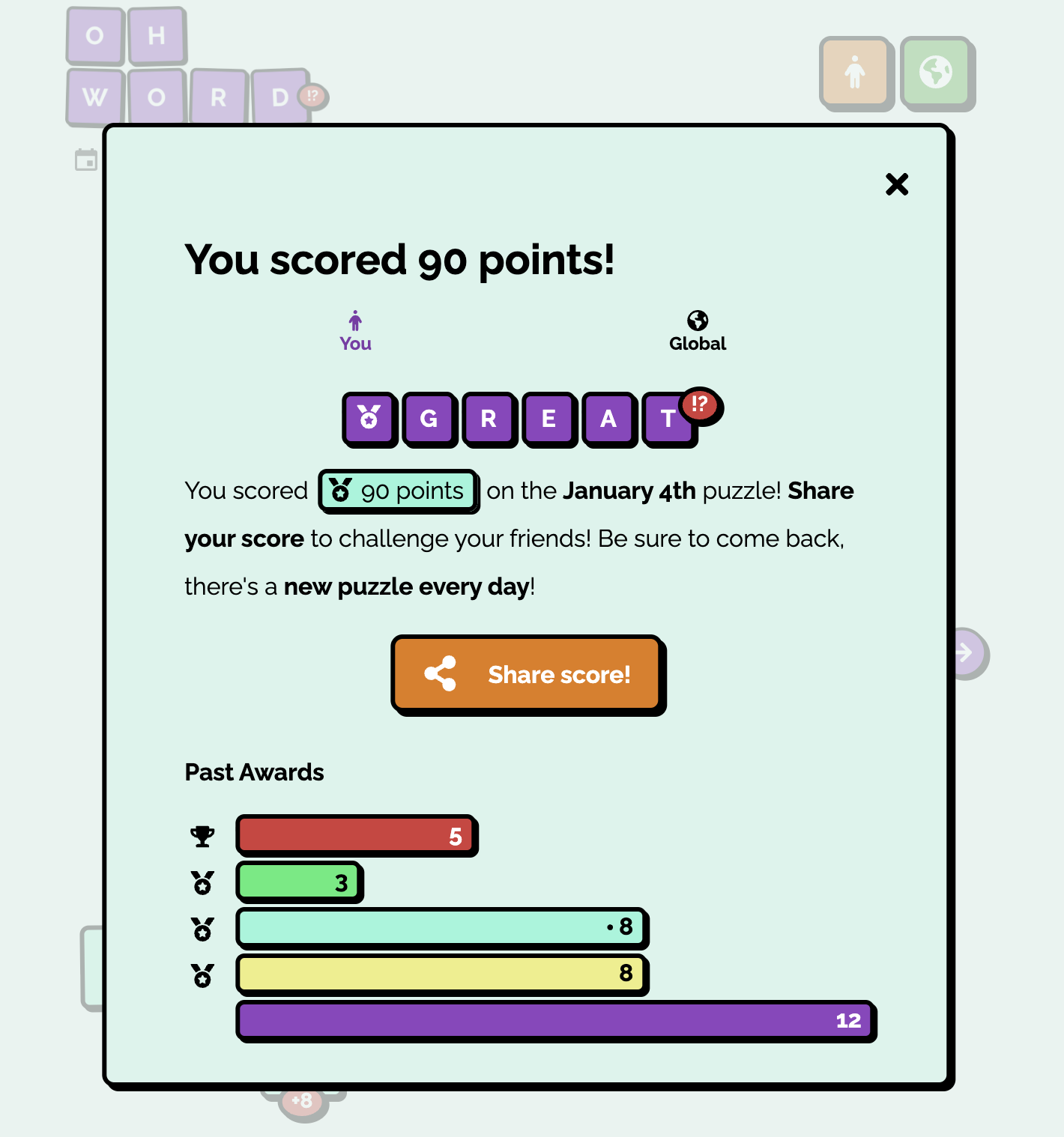 OhWord!? share modal